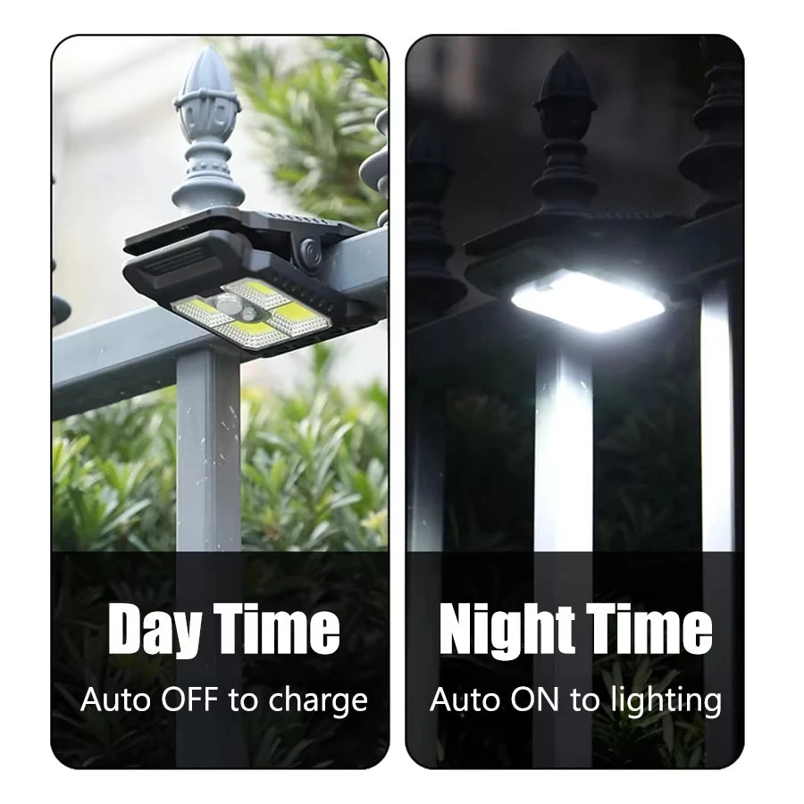 LED Solar Clip Light IP65 Waterproof Motion Sensor Outdoor Lamp Solar Outdoor Light Peaceful Pleasures Health and Wellness