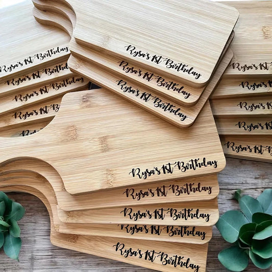 Custom Engraved Mini Bamboo Charcuterie Board | Party & Wedding Charcuterie Board Peaceful Pleasures Health and Wellness