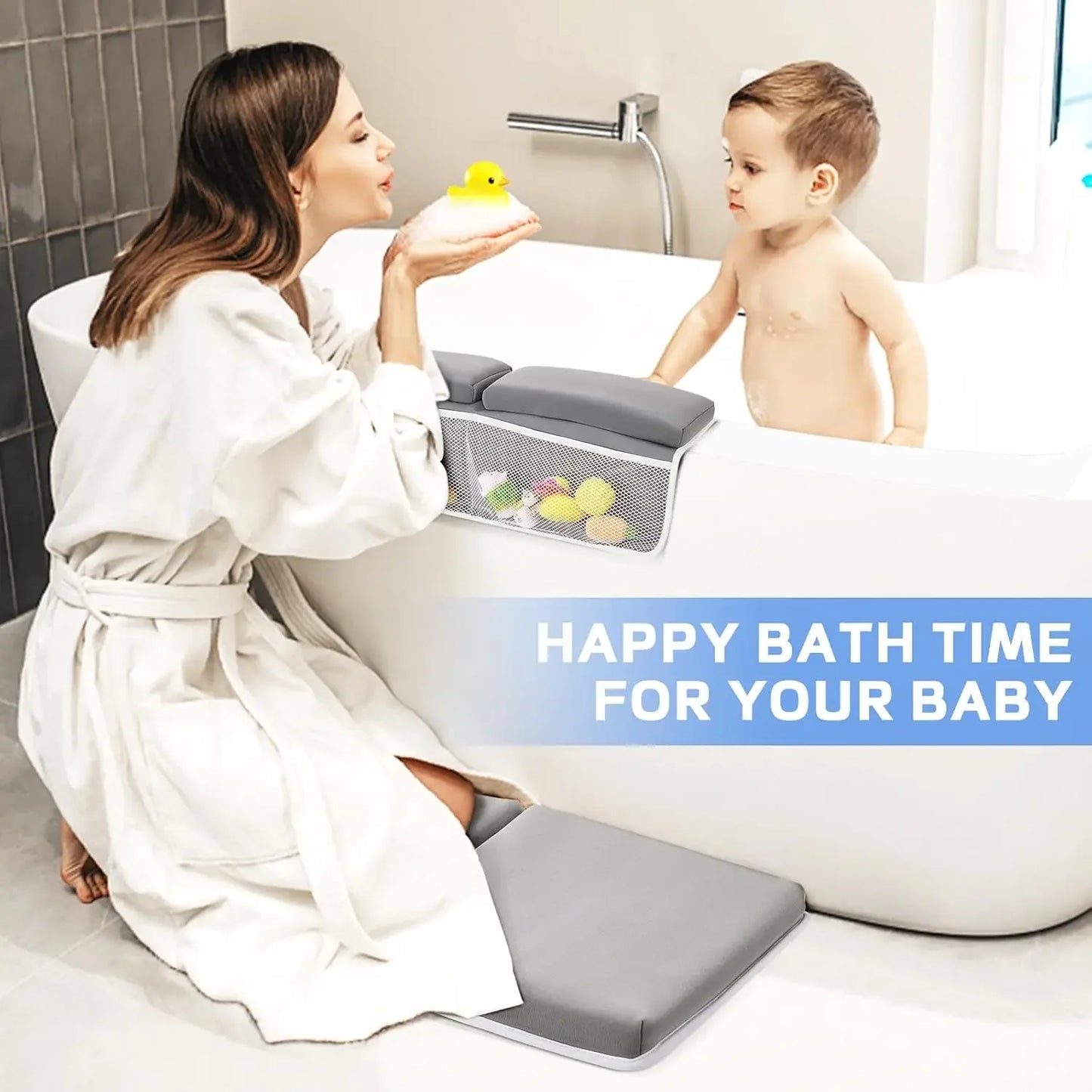 Baby Bath Kneeling Pad with Elbow Rest, Memory Foam Comfort for Parents and Kids Peaceful Pleasures Health and Wellness