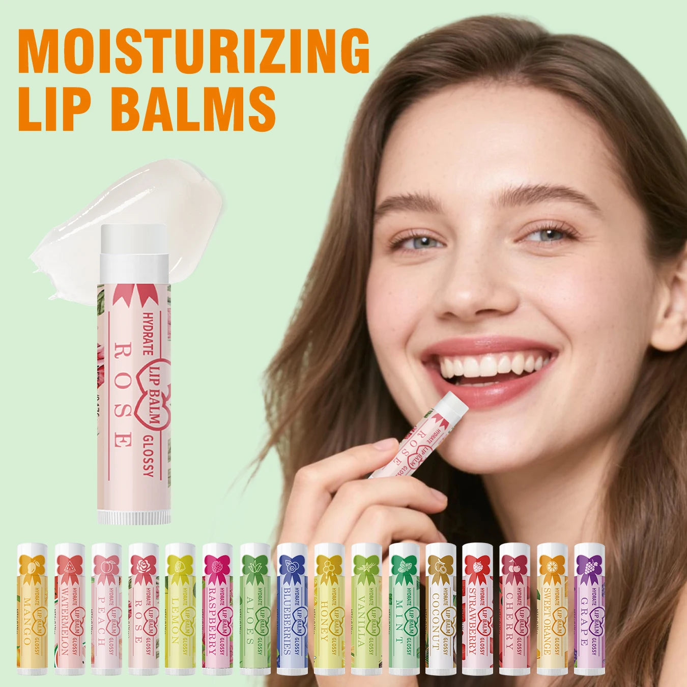 32 piece colored lipstick set -16 fragrance, natural finish, moisturizing lip care, lasting, suitable for all skin types Peaceful Pleasures Health and Wellness