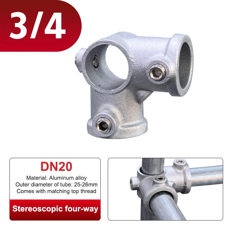 3D Fitting Connection FastenerAluminum Alloy Connector Elbow Tee Base Flat 20/25mm Steel Tube Shelf Parts Peaceful Pleasures Health and Wellness 16