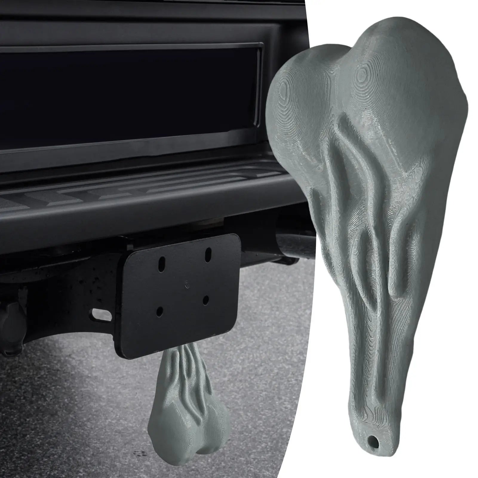 Truck Balls Nuts Funny Bumper Ornaments Prank Gag Automotive Decorative Accessories for Men Boyfriend Husband Friends Adult Gift Peaceful Pleasures Health and Wellness