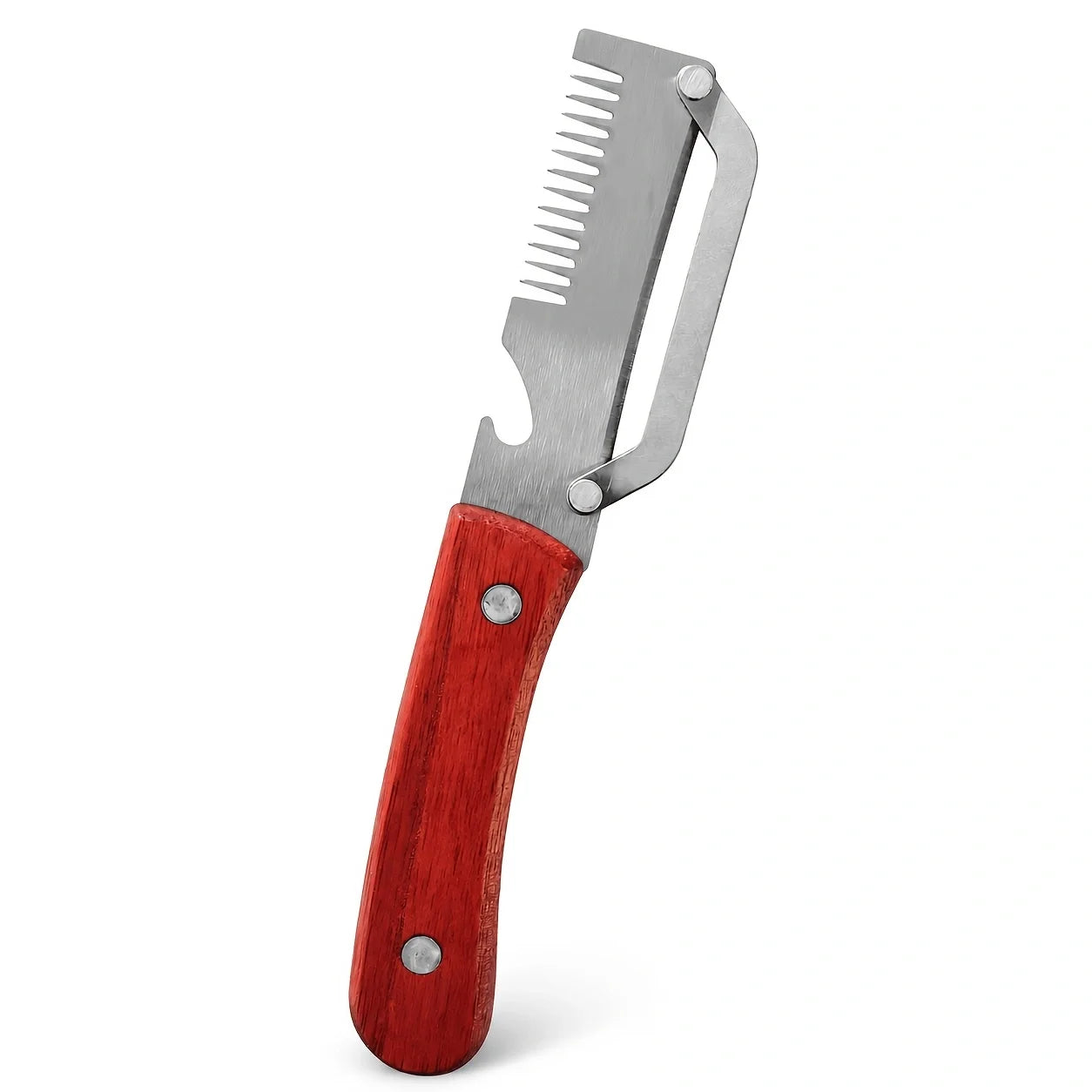 3-in-1 Vegetable Peeler Stainless Steel with Wooden Handle