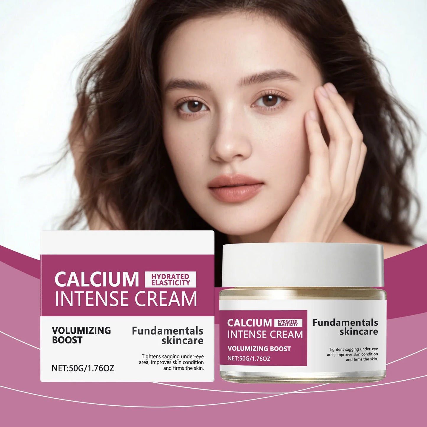 Calcium Volume Cream Improve Skin Sagging Repair Skin Barrier Firming Elasticity Enhance Moisturizing Nourishing Facial Lotion Peaceful Pleasures Health and Wellness