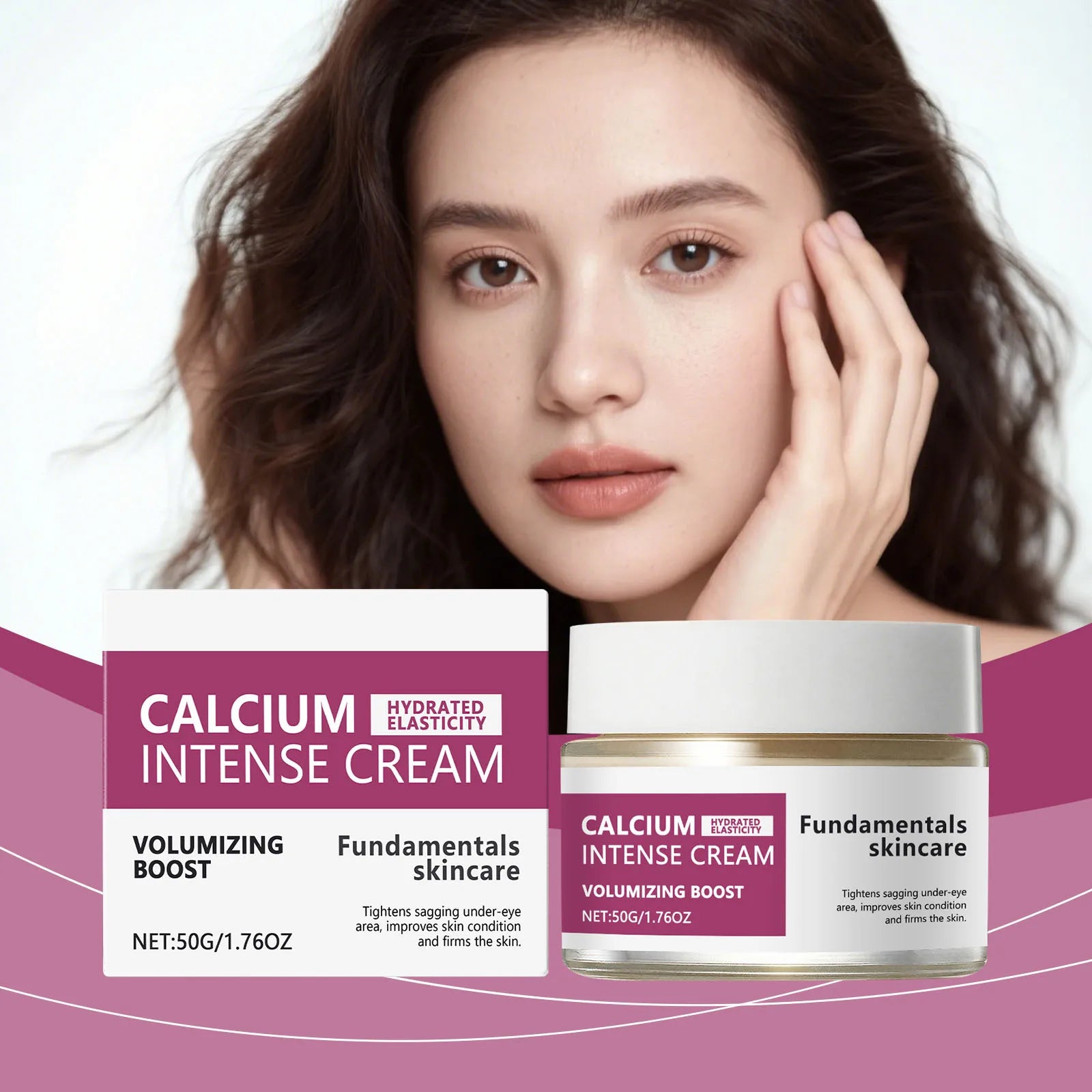 Calcium Volume Cream Improve Skin Sagging Repair Skin Barrier Firming Elasticity Enhance Moisturizing Nourishing Facial Lotion Peaceful Pleasures Health and Wellness