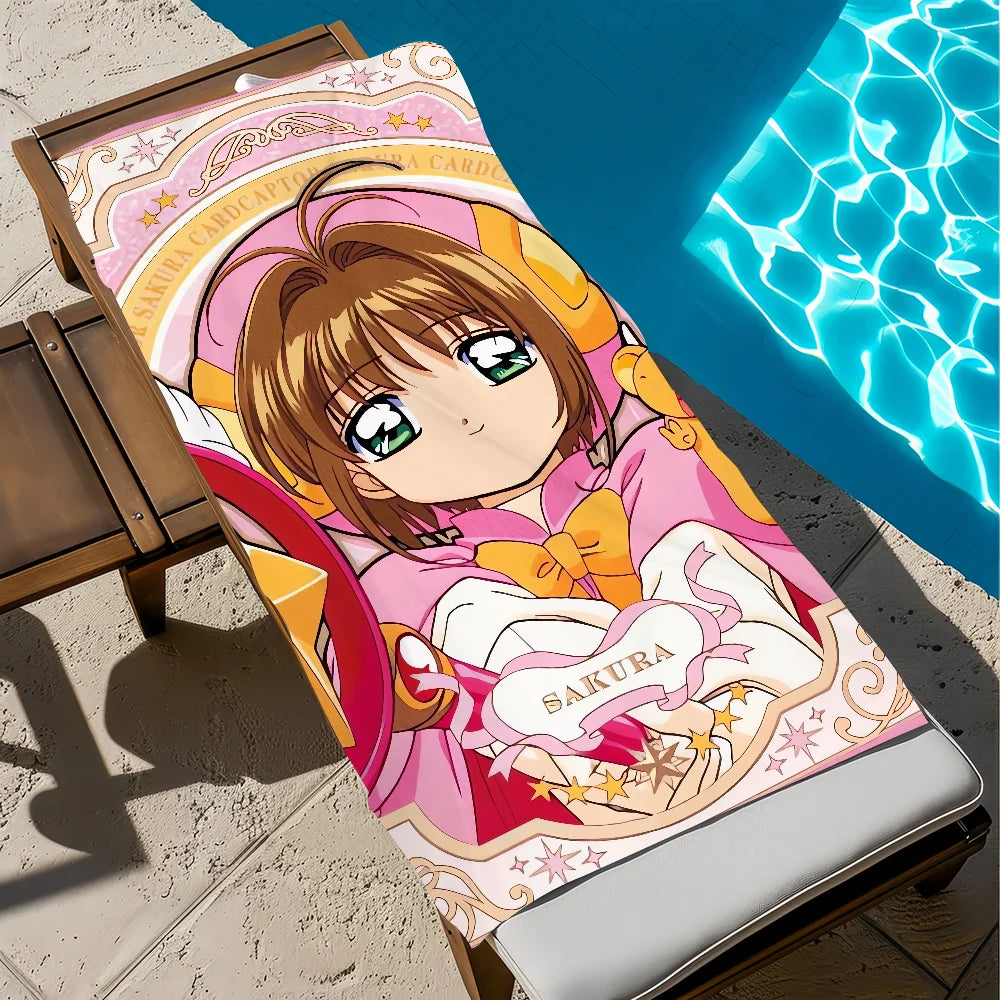 Cardcaptor Sakura Microfiber Beach Towel | Quick-Dry, 11 Sizes Microfiber Beach Towel Peaceful Pleasures Health and Wellness z5 STJ150x260CM