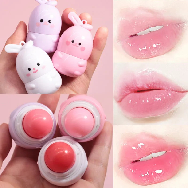 Color-Changing Rabbit Lip Balm Ball | Moisturizing Lip Care