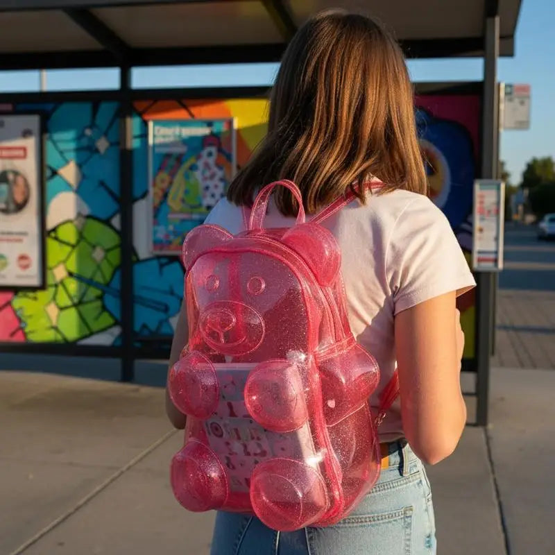 Ita Backpack Cute Bear Clear PVC Display Bag | Anime & School