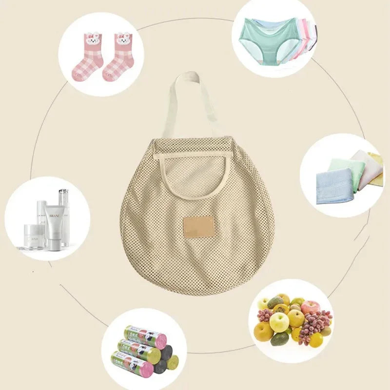 Hanging Net Storage Bags – Wall Wardrobe Organizer | Space Saver