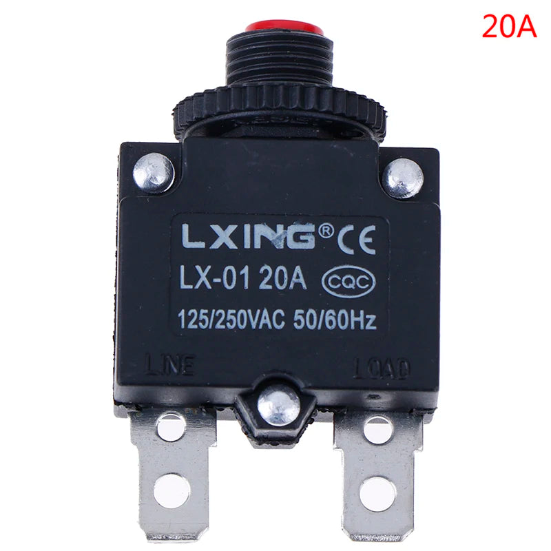 Circuit Breaker Overload Protector Switch Fuse 3A–30A