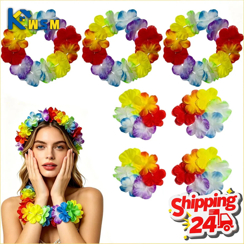 Faux Flower Headband & Wristband Set | Floral Crown Corsage