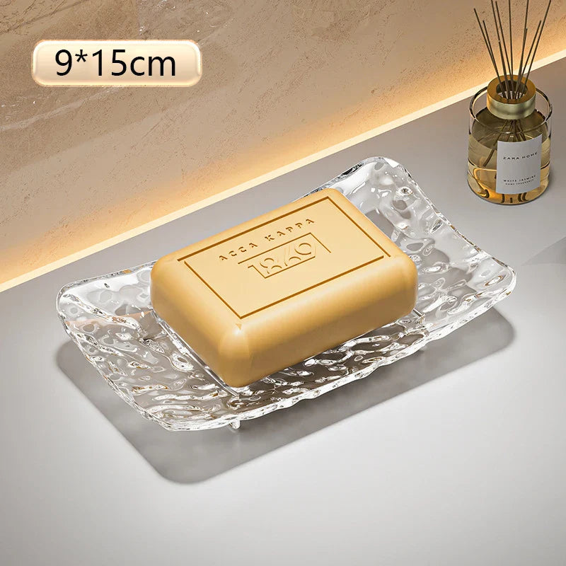 Wall-Mounted Glacier Pattern Soap Dish | Bathroom Soap Holder