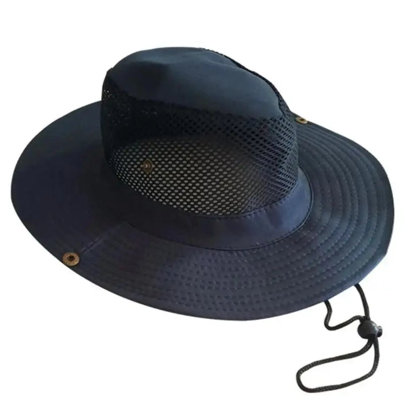 Men's Wide Brim Knight Sun Hat Monochrome Matte Outdoor Fisherman Cap