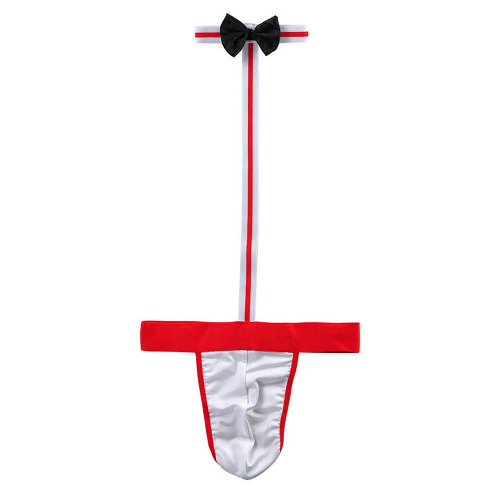 Male Underwear Hot T String Home Men's Sexy Lingerie Bodysuit Bow Tie Performance Clothes T-back thong Thongs Intimates costumes Peaceful Pleasures Health and Wellness