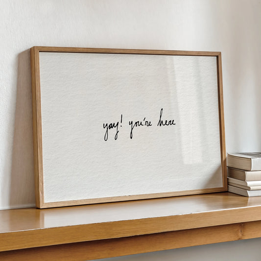 "Yay You're Here" Entryway Canvas Wall Art Print | Home Decor Canvas Wall Art Print Peaceful Pleasures Health and Wellness