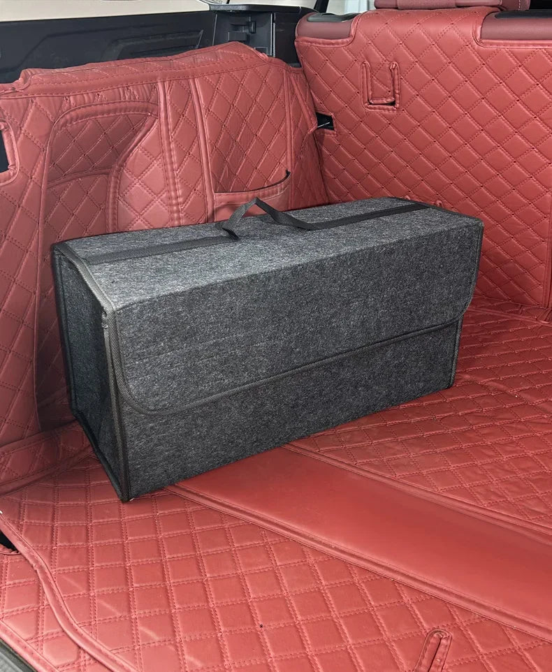Large Anti Slip Compartment Boot Storage Organizer Tool Car Storage Bag Car Trunk Organizer Soft Felt Storage Box Accessories Peaceful Pleasures Health and Wellness