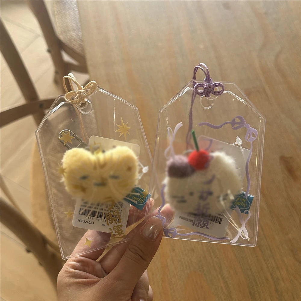 Japanese Blessing Bag Transparent Card Cover 3-inch Small Storage