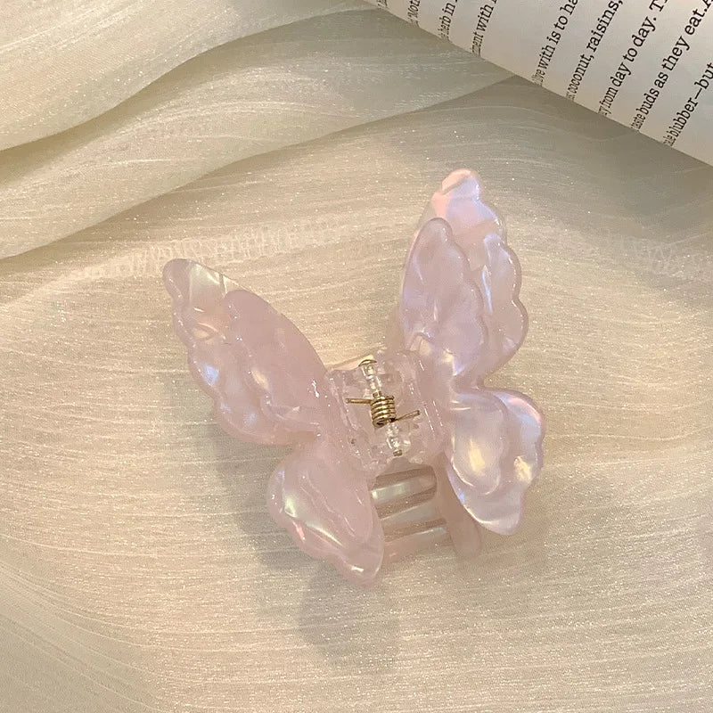 Fairy Butterfly Hair Claw Clip – French Retro Acetate Style