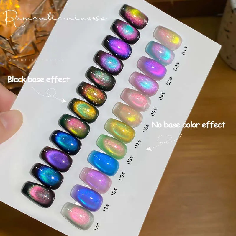 Magnetic Cat Eye Gel Nail Polish | Rainbow Double Light 15ml