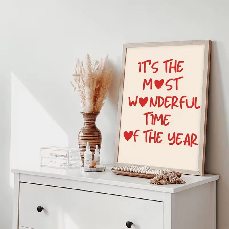 Holiday Quotes Canvas Wall Art Print | Home Décor Poster