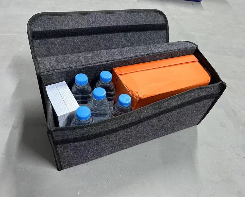 Large Anti Slip Compartment Boot Storage Organizer Tool Car Storage Bag Car Trunk Organizer Soft Felt Storage Box Accessories Peaceful Pleasures Health and Wellness