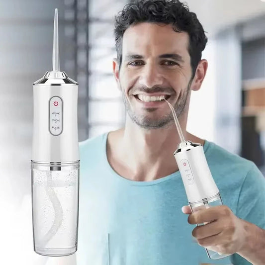 Portable Smart Electric Oral Irrigator Water Flosser 4 Jets 3 Modes Rechargeable Dental Water Jet Irrigator Dental Teeth Cleaner Peaceful Pleasures Health and Wellness
