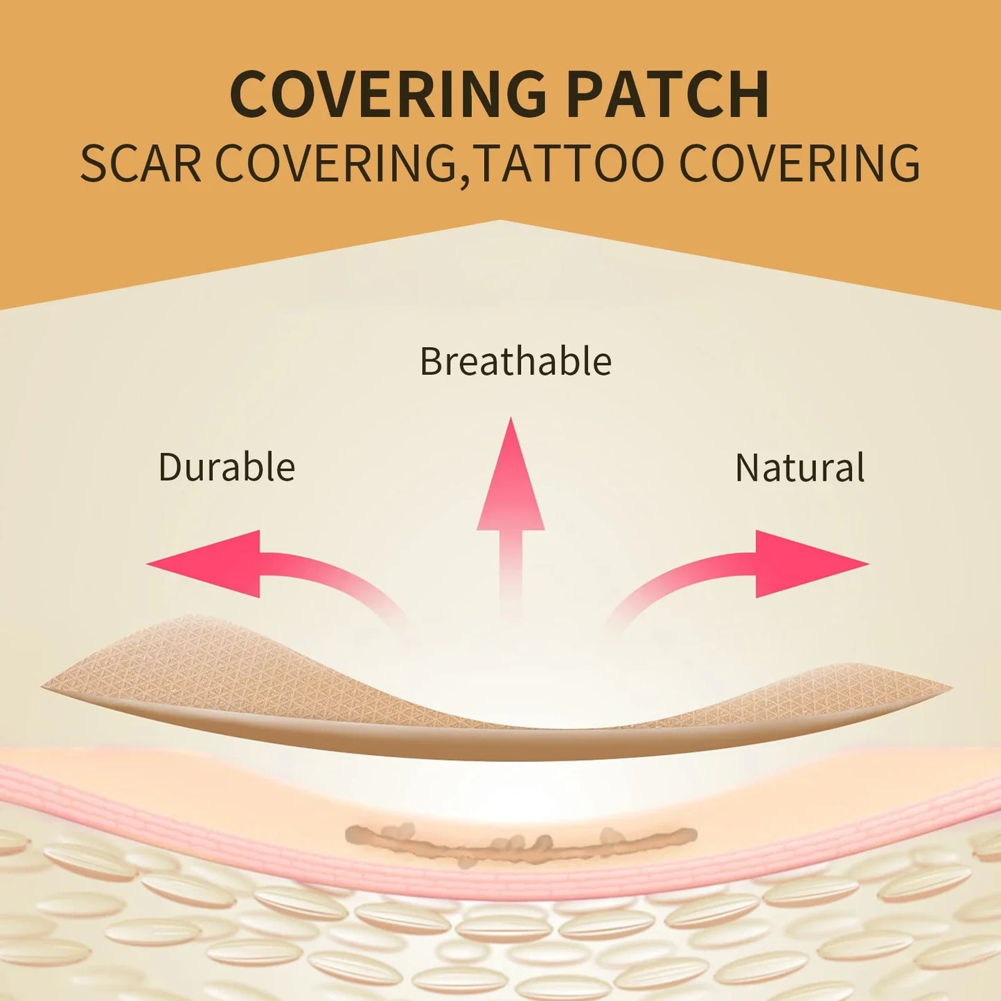 Jaysuing Scar & Tattoo Cover Patches – Waterproof Concealer 6pk