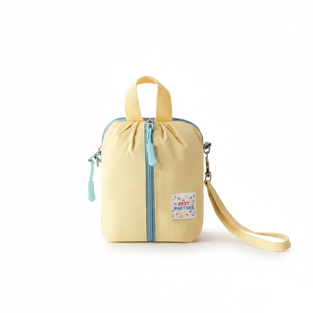 Macaron Color Sanitary Pad Pouch Portable Travel Cosmetic Bag with Waterproof Fabric Peaceful Pleasures Health and Wellness YELLOW