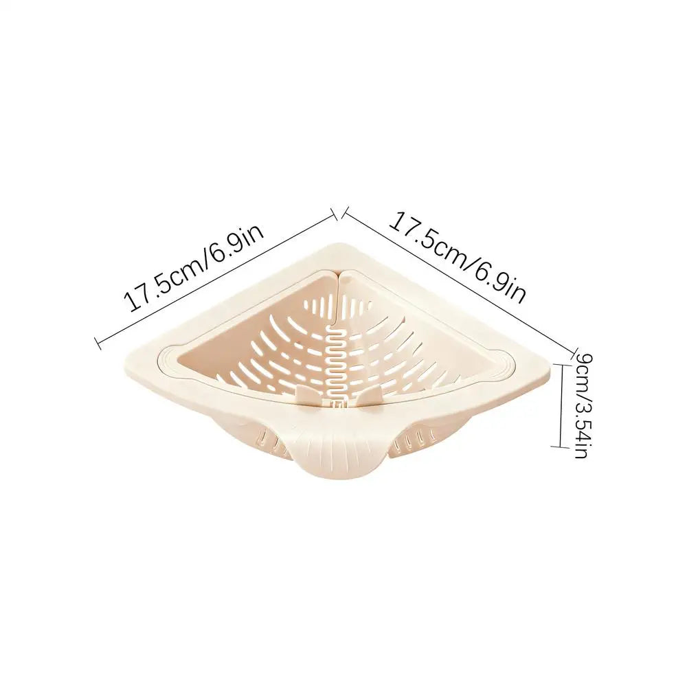 new Magnetic Silicone Sink Corner Rack Drain Strainer Basket For Kitchen, Storage For Trash Food Waste Fruits Vegetables Peaceful Pleasures Health and Wellness A