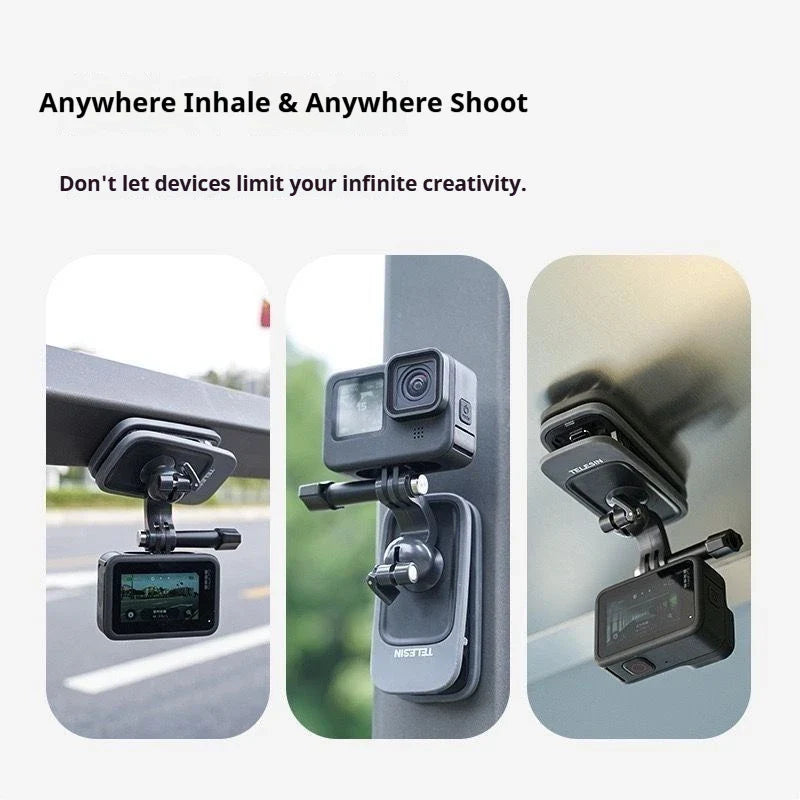 360° Magnetic Backpack Clip Mount for DJI Osmo & GoPro