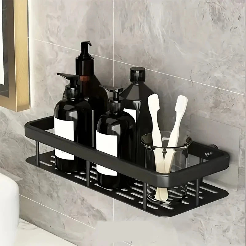 No-Drill Aluminum Wall Shelf – Bathroom & Kitchen Organizer Wall Mounted Shelf Peaceful Pleasures Health and Wellness