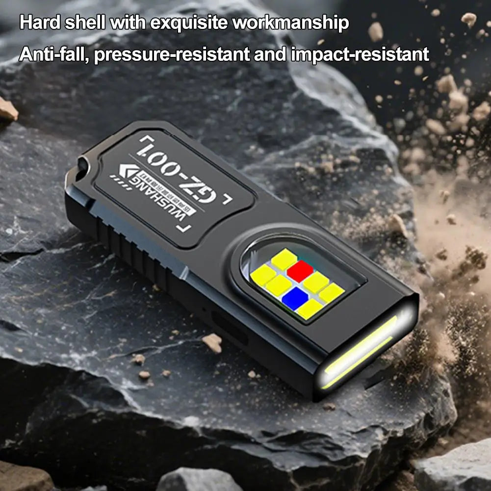 Mini Rechargeable Keychain Flashlight | Magnetic Clip-On EDC Torch