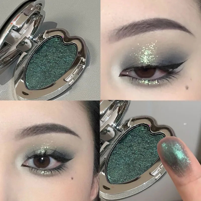 Pearlescent Metallic Glitter Eyeshadow | Shimmer Single Pan
