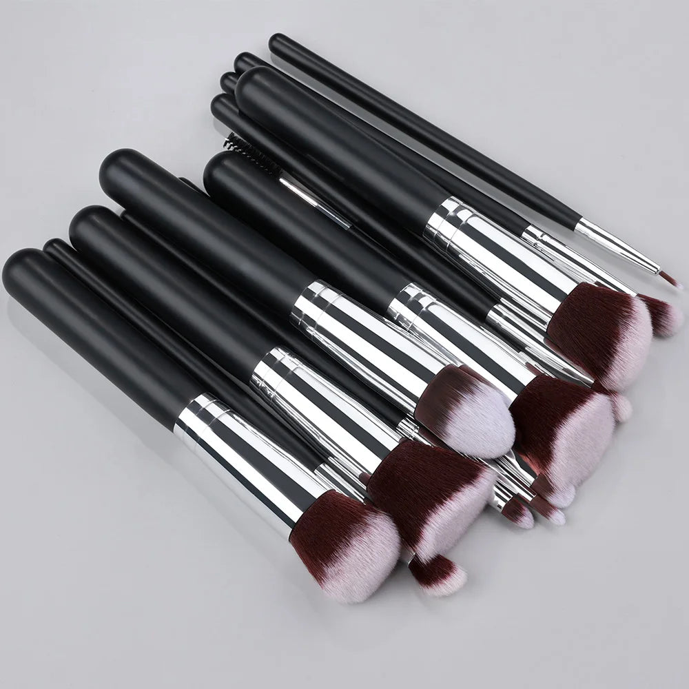 Professional Makeup Brush Set 14/16Pcs – Contour, Blush & Powder
