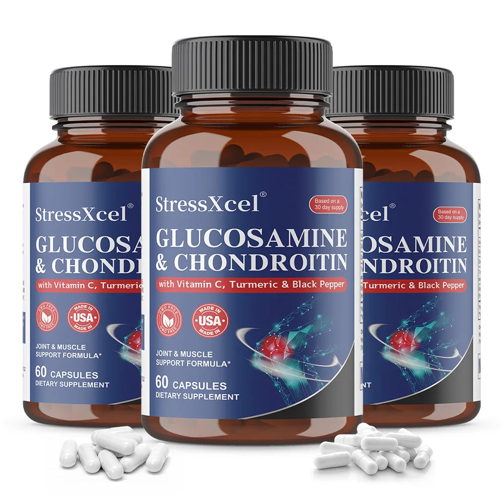 Glucosamine Chondroitin Turmeric Joint Support Capsules | Non-GMO