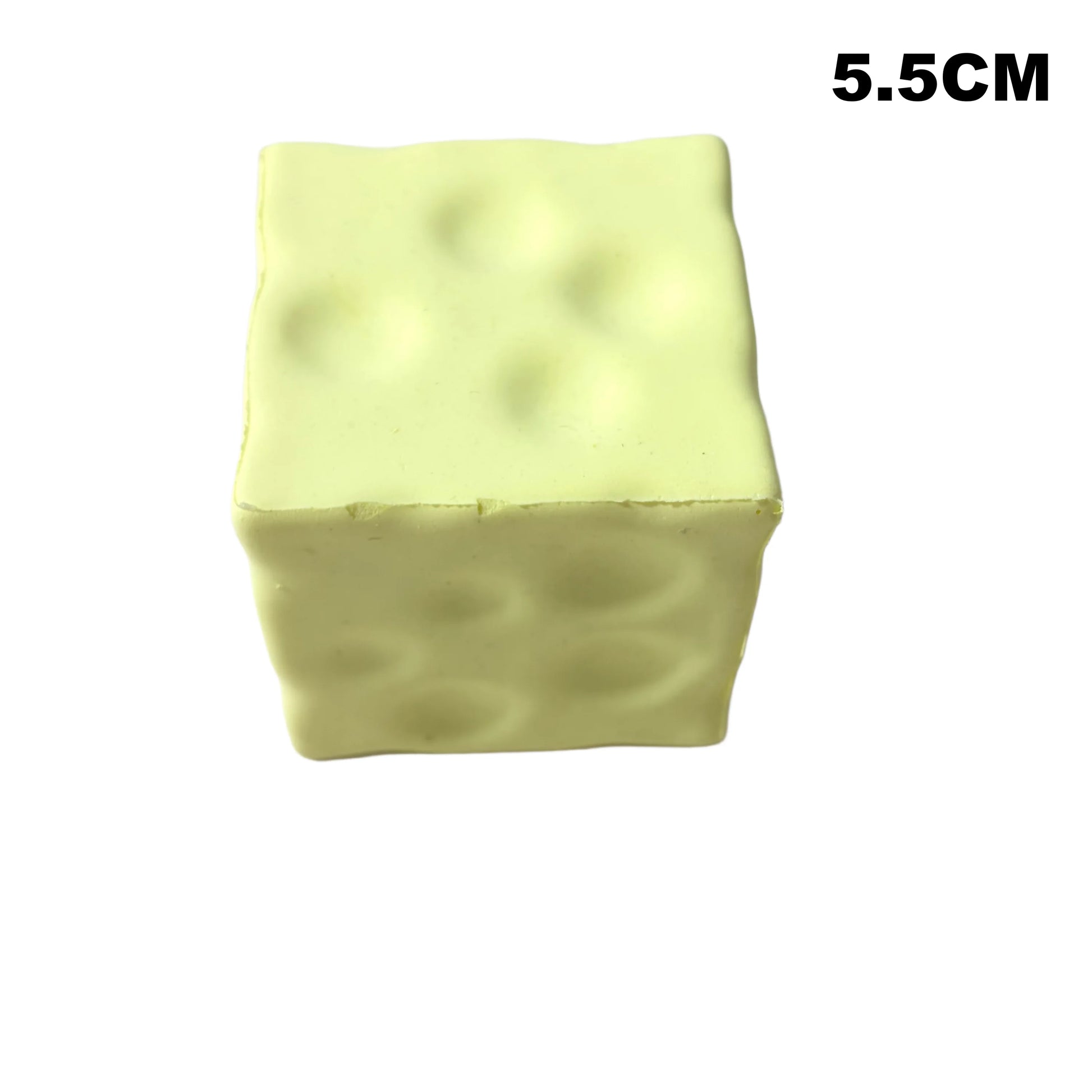 Jumbo Cheese Cube Stress Ball Big Cheese Shapeable Squeeze Ball Non-Bounce Fidget Toy ASMR Sensory Anti-Stress Festival Gift Peaceful Pleasures Health and Wellness 5.5cm