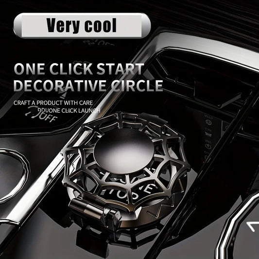Spider Web Push Start Button Cover | Anti-Scratch Car Ignition Decor Car Button Cover Oasis Select
