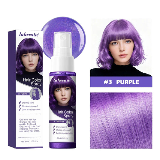 Temporary Hair Color Spray | 8 Colors Washable Party Hair Dye Temporary Hair Color Oasis Select 3purple