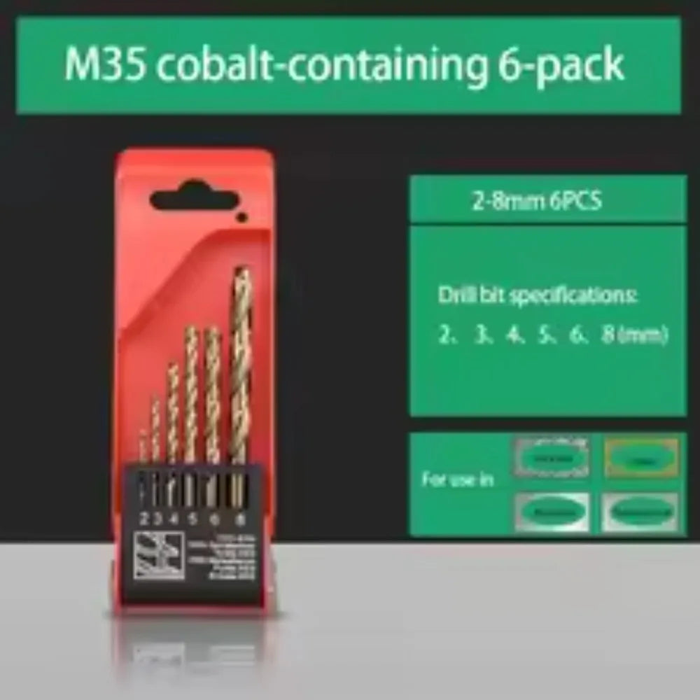 M35 Cobalt HSS Twist Drill Bits Set – Metal & Stainless Steel