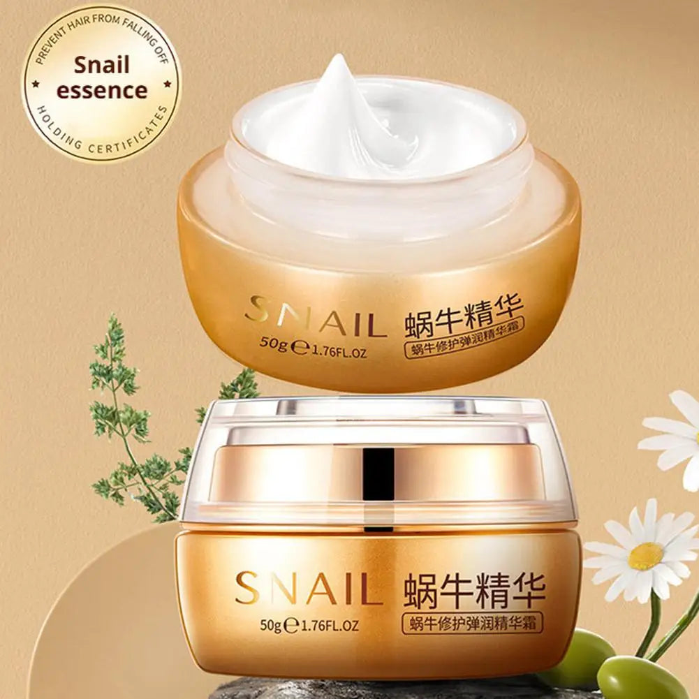 50g Snail Recovery Cream,Snail Mucin Facial Moisturizer for Hydrated, Supple Smooth-Feeling Skin, Lightweight Daily Face Cream Peaceful Pleasures Health and Wellness