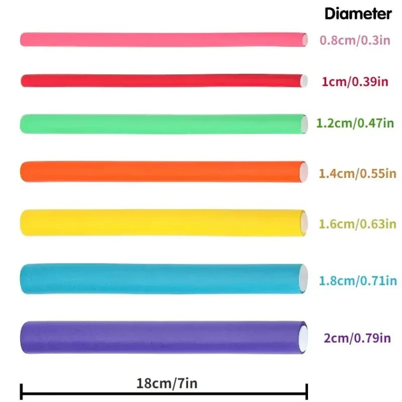 42pcs Flexible Foam Hair Curling Rods Set – No Heat Twist Flexi Rollers for DIY Hair Styling Peaceful Pleasures Health and Wellness