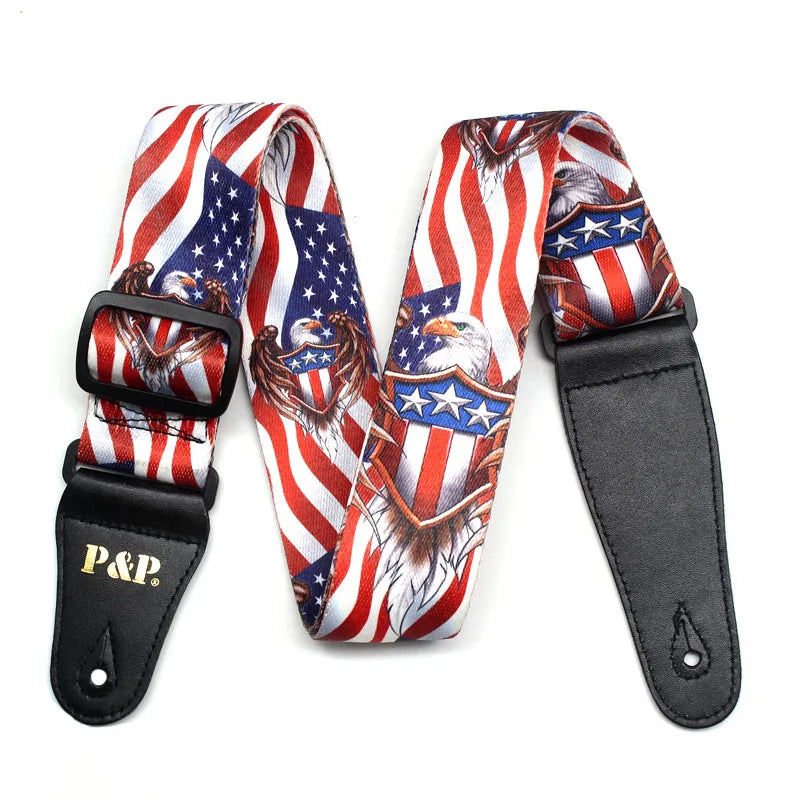 Printed Guitar Strap Heat Transfer Instrument Accessories Oblique