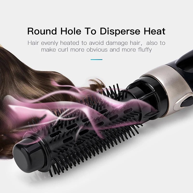 Electric Hair Dryer Blow Dryer Comb Rotating Hot Air Brush Hairdryer Hair Blower Brush 4 in 1 Hotel Household Salon Professional Peaceful Pleasures Health and Wellness
