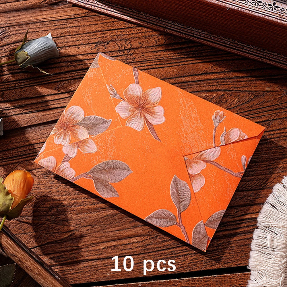 Retro Brocade Envelopes Chinese Letter Writing Package Wedding Party