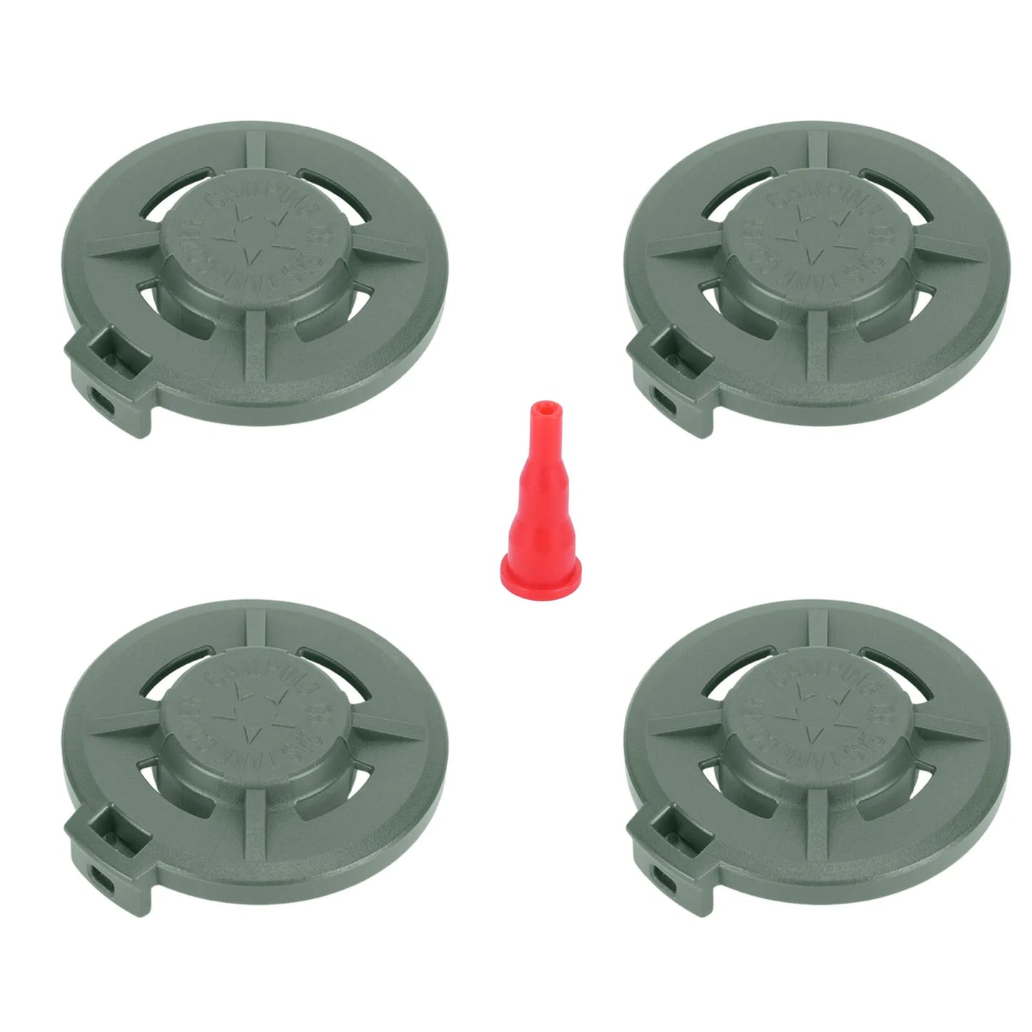 Four-color Long Gas Tank Protective Cover Caps Outdoor CB Tank Cassette Gas Tank Dust Cover Leak-proof Protective Cover Lids Peaceful Pleasures Health and Wellness Green
