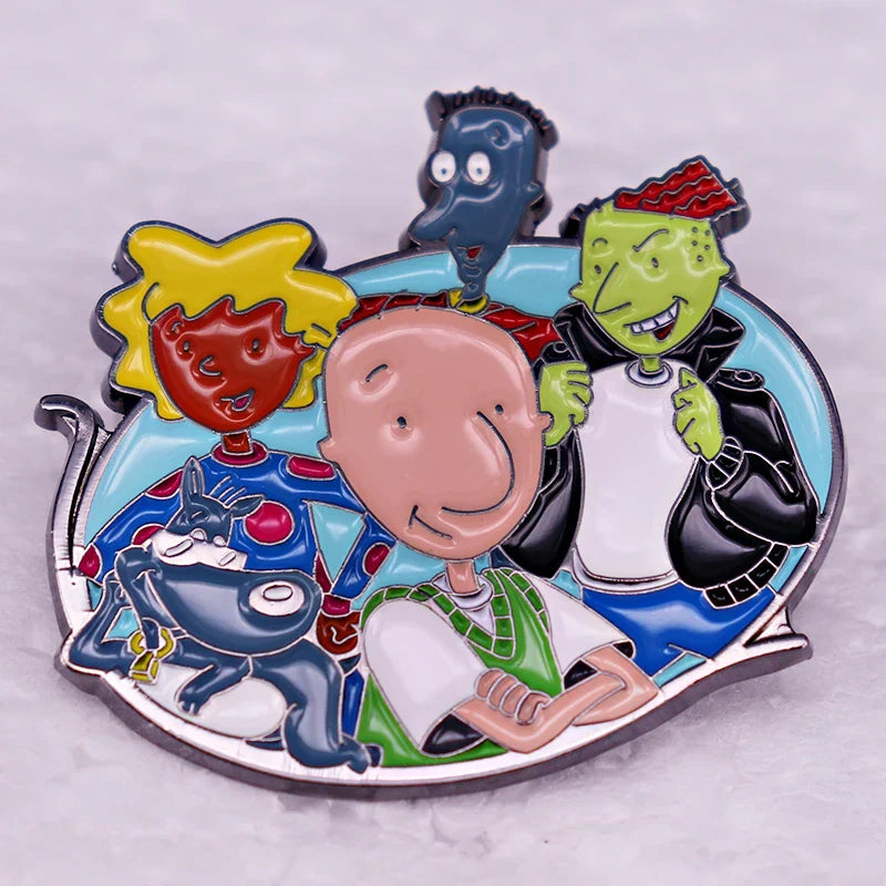Doug's Enamel Pin – Animated Character Brooch | Lapel Pin
