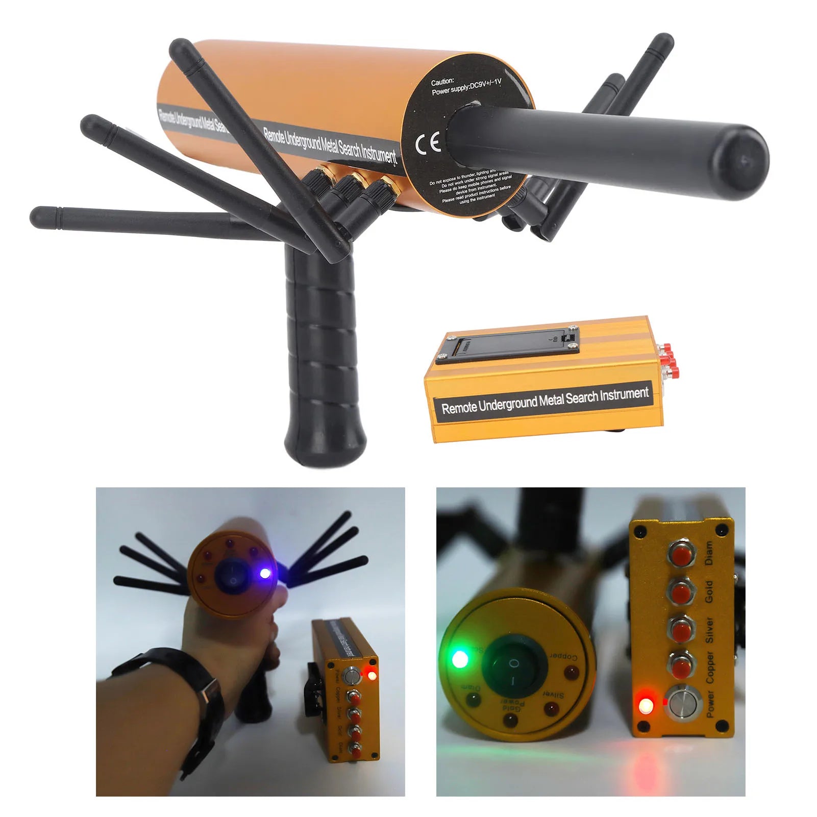 Metal Detector AKS Metal Detector Metal Pinpointer 30m Depth 1200m Range 6 Antenna Accurate Finding Gold Detector Gold Locator Peaceful Pleasures Health and Wellness