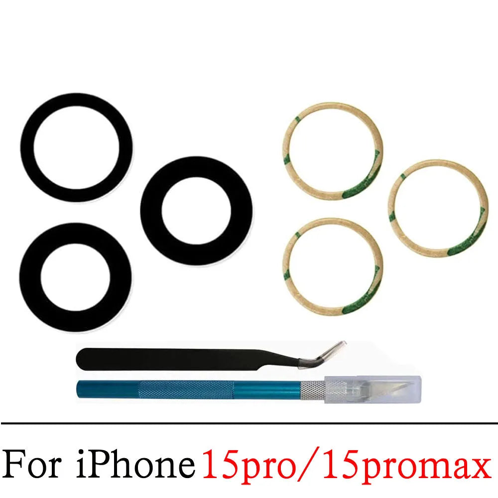 iPhone Back Camera Glass Lens Replacement + 3M Sticker & Tools