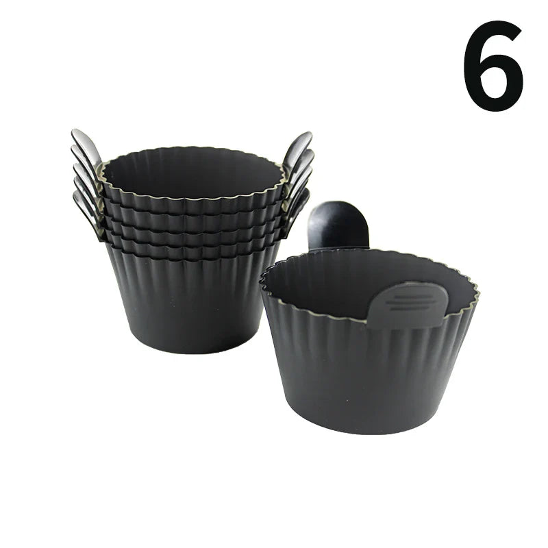 Silicone Air Fryer Egg Poacher & Cupcake Baking Cups – 6 Pack
