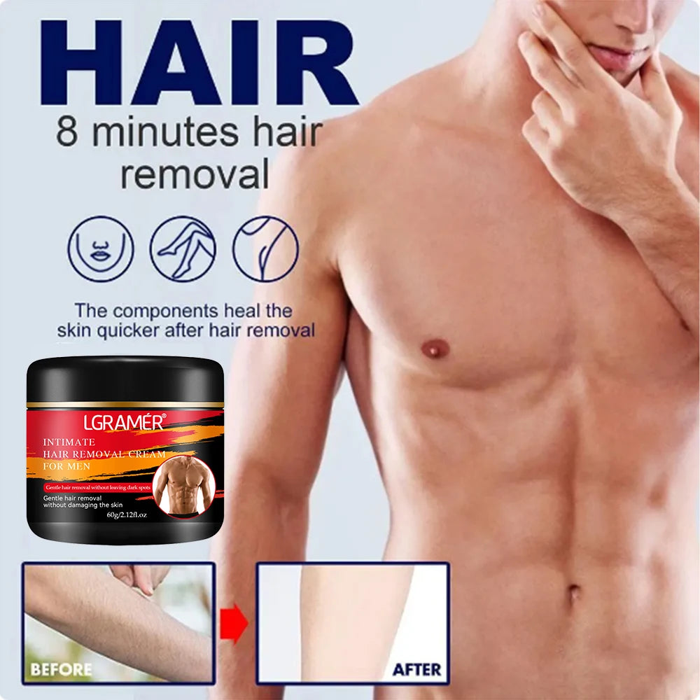 LGRAMER Men's Painless Hair Removal Cream – Body & Armpit